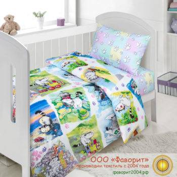 Детское постельное белье в кроватку «Мурзик»
